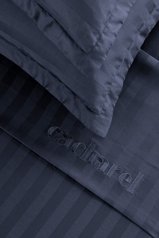 Parure de draps en satin de coton 80 fils/cm² - Bleu foncé