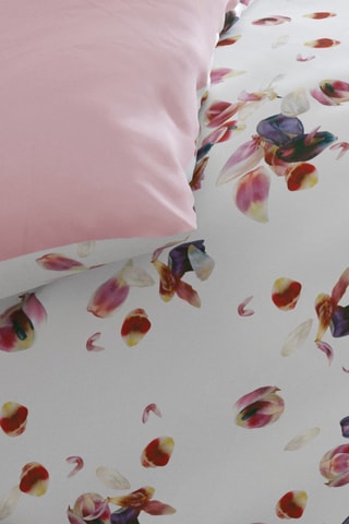 Housse de couette en satin de coton 80 fils/cm² Aurore - Blanc