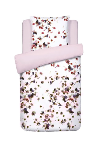 Housse de couette en satin de coton 80 fils/cm² Aurore - Blanc