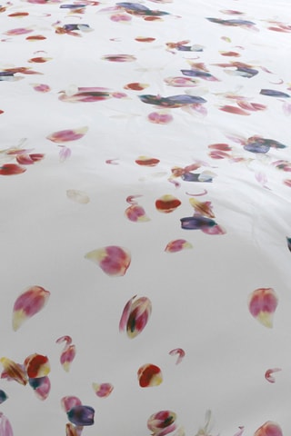 Housse de couette en satin de coton 80 fils/cm² Aurore - Blanc