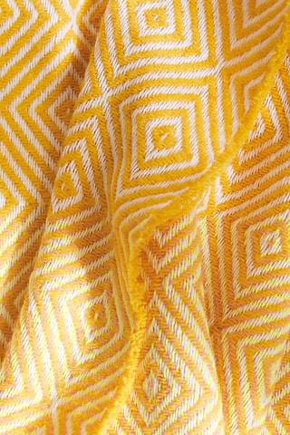 Plaid tissé Florence - Jaune - 130 x 180 cm