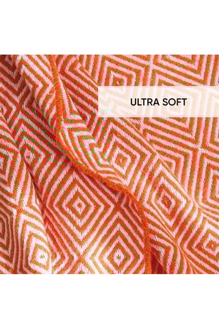 Plaid tissé Florence - Orange - 130 x 180 cm