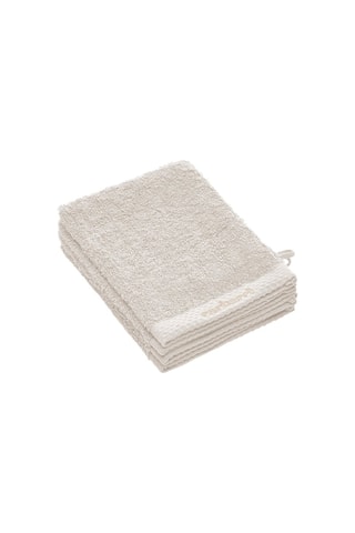 4 gants de toilette - Sable