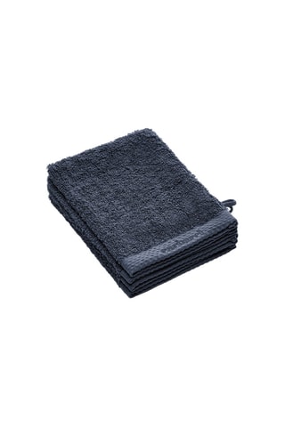 4 gants de toilette - Bleu marine
