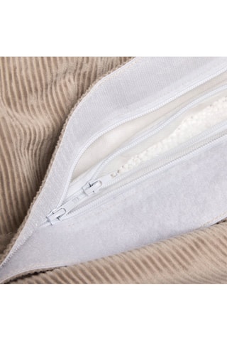 Housse de coussin Fleur Ciselé - Taupe - 45 x 45 cm