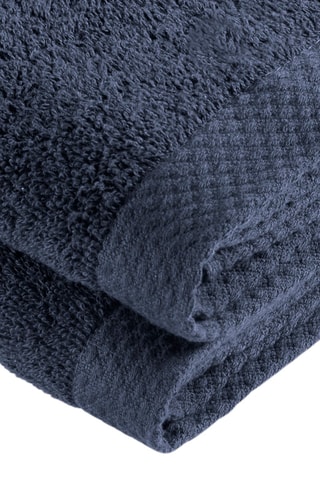 2 serviettes invité - Bleu marine - 45 x 45 cm