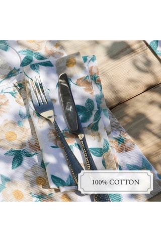 6 serviettes de table - Blanc