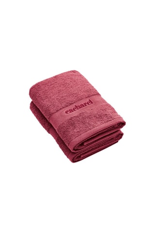 2 serviettes de toilette - Rose foncé - 50 x 100 cm