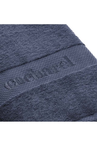 2 serviettes de toilette et 2 draps de douche - Bleu marine