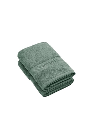 2 serviettes de toilette - Vert bouteille - 50 x 100 cm