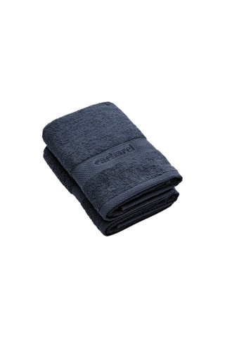 2 serviettes de toilette - Bleu marine - 50 x 100 cm