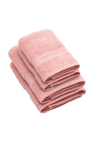 2 serviettes de toilette et 2 draps de douche - Rose