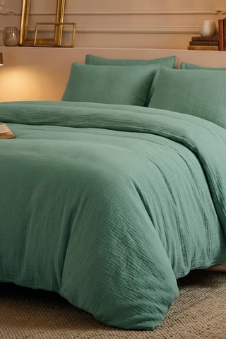 2 taies d'oreiller en coton 85 fils/cm² - Vert