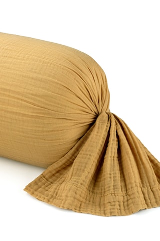 Taie de traversin en coton 85 fils/cm² - Jaune