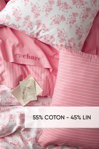 2 taies d'oreiller en lin - Rose