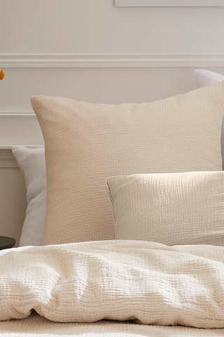 2 taies d'oreiller en coton 85 fils/cm² - Taupe