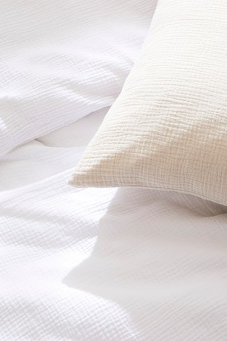 2 taies d'oreiller en coton 85 fils/cm² - Blanc