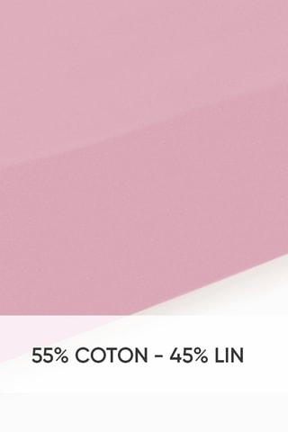 Drap-housse en lin - Rose