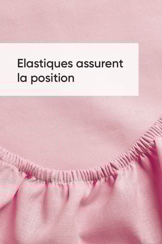Drap-housse en lin - Rose