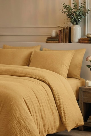 Housse de couette en coton 85 fils/cm² - Jaune