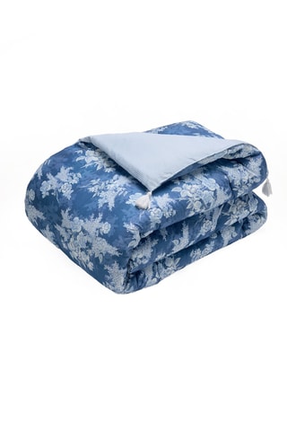 Edredon en satin de coton - Bleu foncé