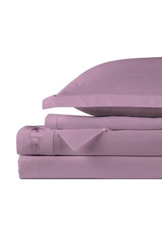 Parure de draps en satin de coton 80 fils/cm² - Rose