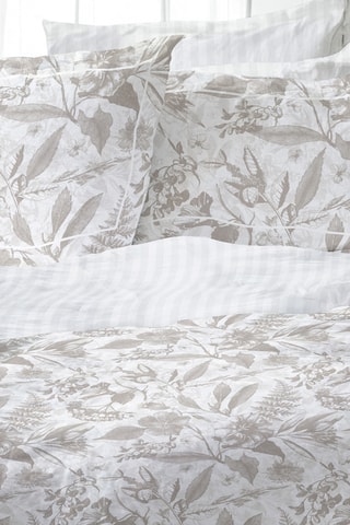 Parure de couette réversible en satin de coton 80 fils/cm² - Blanc