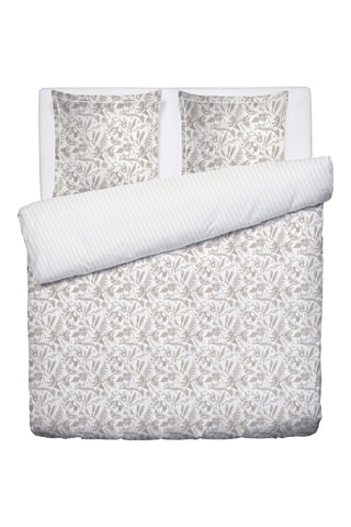 Parure de couette réversible en satin de coton 80 fils/cm² - Blanc