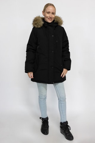 Parka à capuche Asna  - Marron et noir
