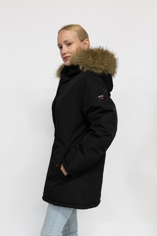 Parka à capuche Asna  - Marron et noir