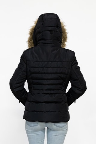 Doudoune à capuche Bella  - Noir et marron