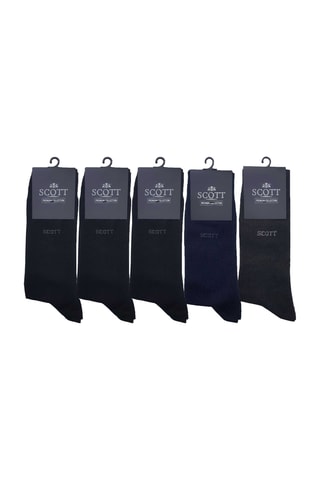 5 paires de chaussettes Charles - Bleu marine, gris et noir