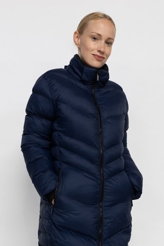 Doudoune à capuche Dorina  - Bleu et noir