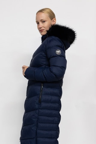 Doudoune à capuche Dorina  - Bleu et noir