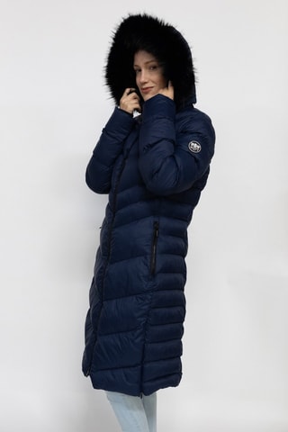 Doudoune à capuche Dorina  - Bleu et noir