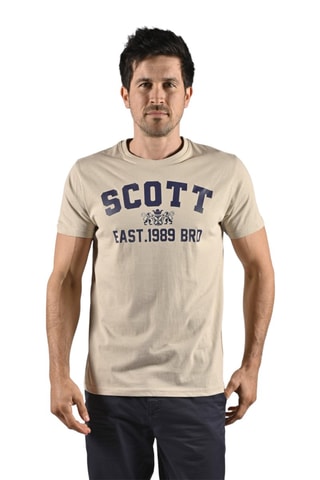 T-shirt - Beige et bleu