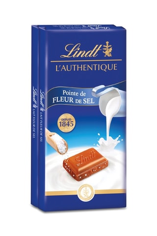 2 x Lots de 2 Tablettes 100g L'authentique au lait fleur de sel Lindt
