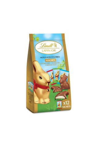 2 x Mini moulages fourrés assortis Lapin Or - 130 g