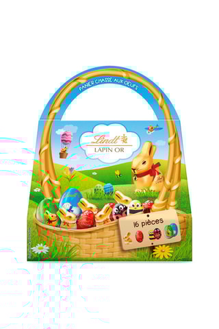 2 x Panier Chasse aux œufs Lapin Or - 145 g