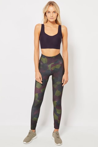 Legging Bordeauxrood en Groen