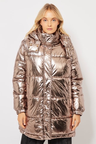 Gewatteerde Jas Bronskleurig