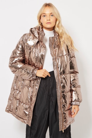 Gewatteerde Jas Bronskleurig