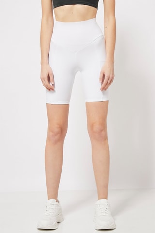 Wielrenbroekje met hoge taille Wit