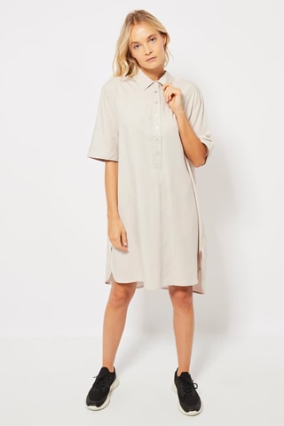 Polo-jurk Zandkleurig