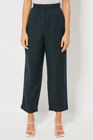 Linnen Casual Broek Donkerblauw