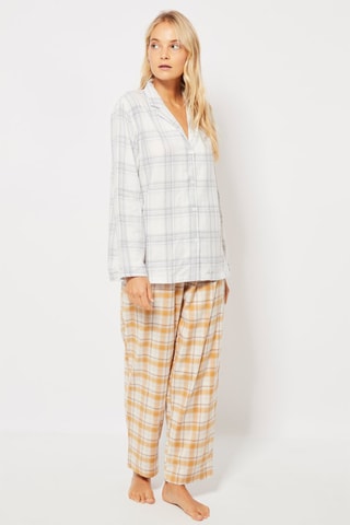 Broek Mosterdgeel en Wit