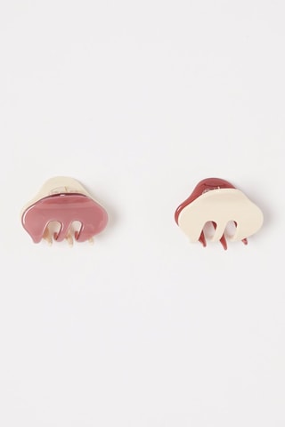 2 Klemmen Roze en Lichtpaars 