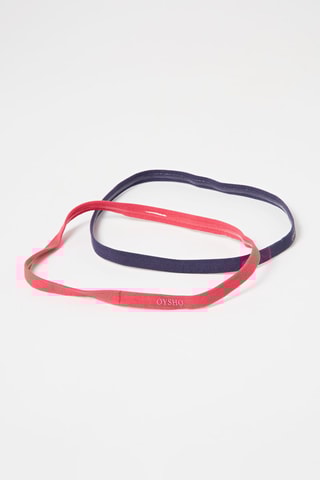 2 Bandeaus Marineblauw en Roze