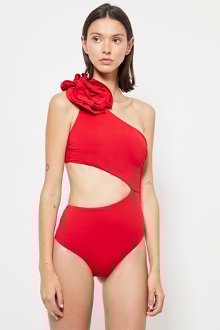 Asymmetrische Trikini - Rood