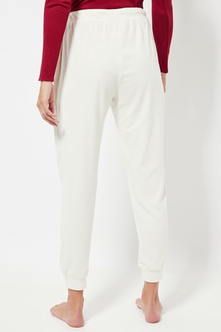 Fleece Pyjamabroek - Wit